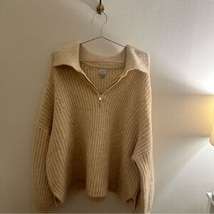 a new day Cream Ribbed Sweater